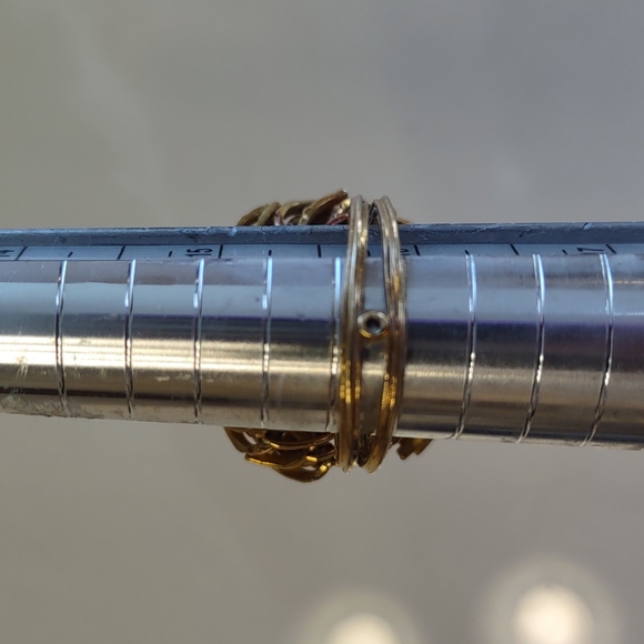 Mabe pearl 18kt Yellow Gold Ring, diamonds, estate Ring vintage - Picture 12 of 16